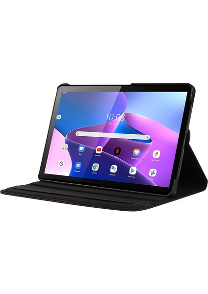 Lenovo Tab M10 Plus TB-X606F 10.3 Inç Kılıf Dönebilen 360 Tablet Kılıfı Standlı Pu Deri Elastik Kapaklı Smart Tam Korumalı Akıllı Kapak