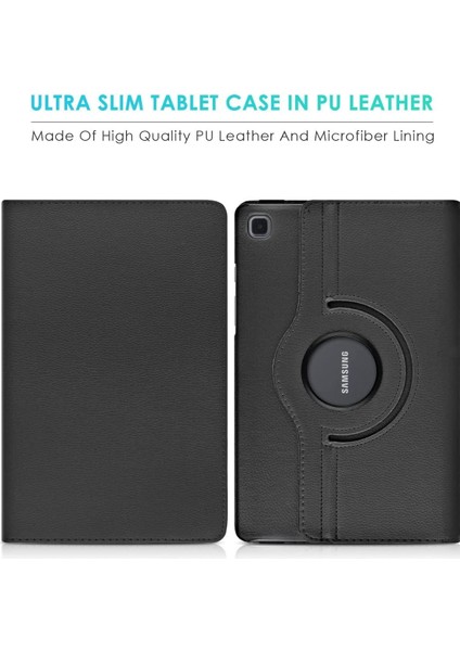 Samsung Galaxy Tab A7 Lite 8.7 Inç Kılıf Dönebilen 360 Tablet Kılıfı Standlı Pu Deri Elastik Kapaklı Smart Tam Korumalı Akıllı Kapak SM-T220 T225 T227 Uyumlu