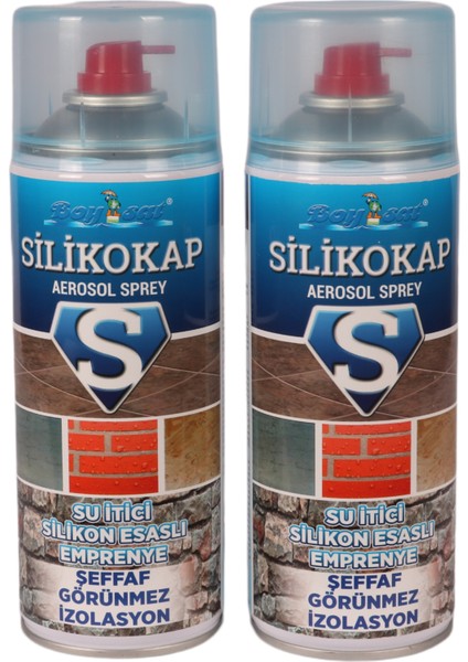 Silikokap Şeffaf Aerosol Su Izolasyon Spreyi 400 ml x 2 Adet Fırsat Paketi