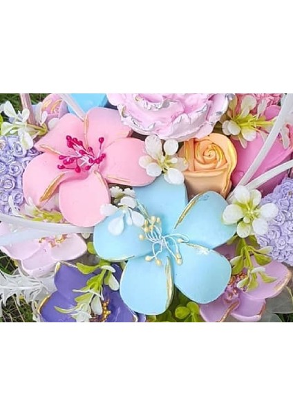 Frangipani Çiçeği 7,8cm Çiçek Silikon Kalıp K-705, Kokulu Taş Sabun Alçı Mum Kalıbı fiyatları