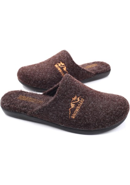 15337 Erkek Kışlık Çıkarılabilir Keçe Taban Ev Halı Terliği