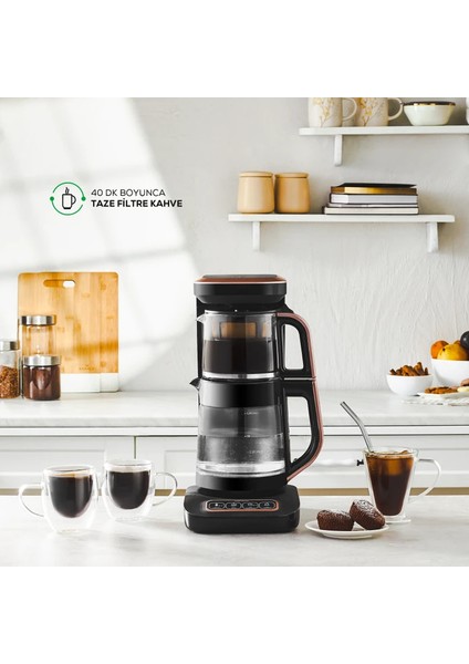 Çaysever Robotea Pro Wifi Connect 4 in 1 (Çay Demleme, Filtre Kahve, Mama Suyu, Sıcak Su) Konuşan Otomatik Demleme Makinesi 2500W