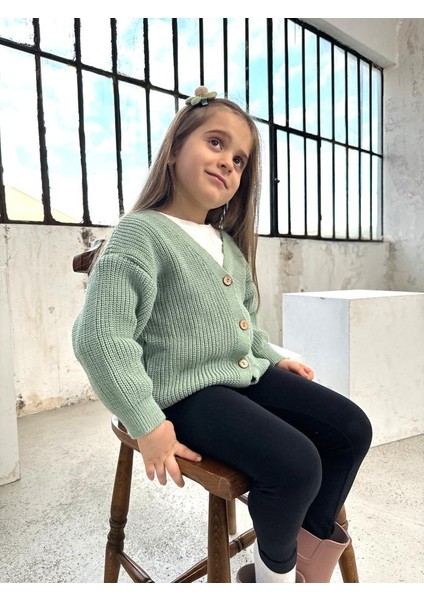 Çocuk Unisex Düğmeli Triko Hırka fırsatları