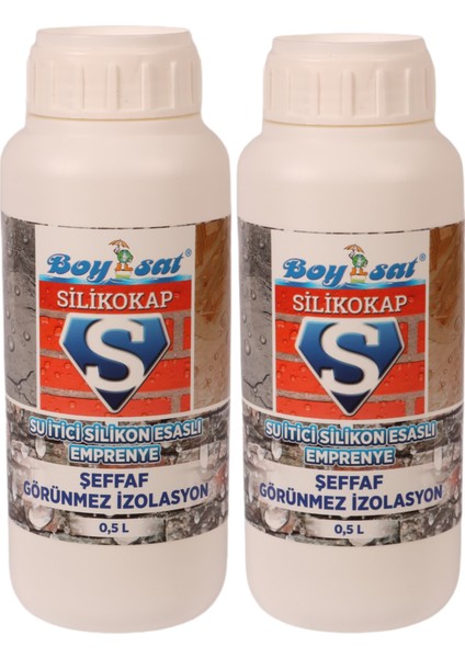 1 Lt Avantajlı Paket Silikokap Şeffaf Su Izolasyonu 500 ml x 2 Adet