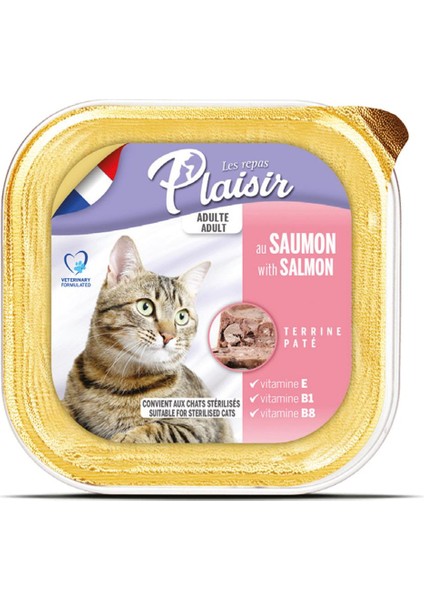 Pate 100GR Somon Balık Etli 12ADET Yaş Kedi Maması