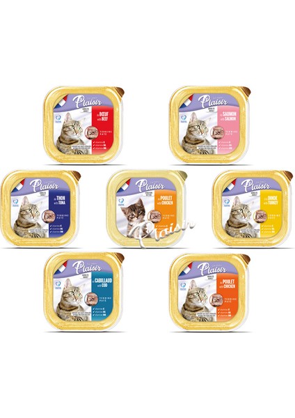 Pate 100GR Somon Balık Etli 12ADET Yaş Kedi Maması