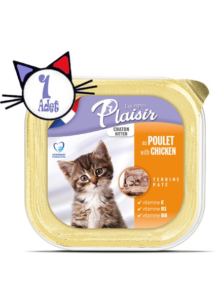 Pate 100 gr Tavuk Etli Sütlü 1 Adet Yavru Yaş Kedi Maması