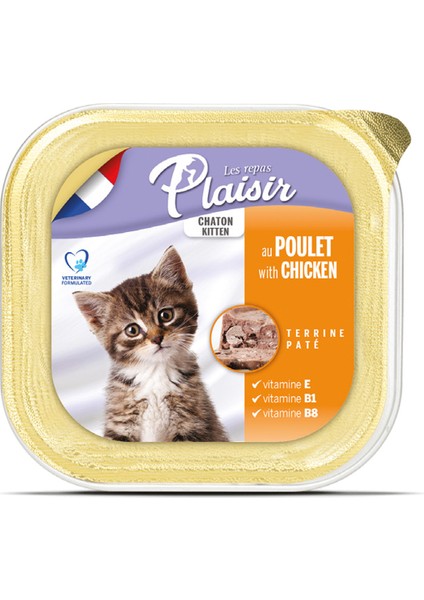 Pate 100 gr Tavuk Etli Sütlü 8 Adet Yavru Yaş Kedi Maması indirimleri