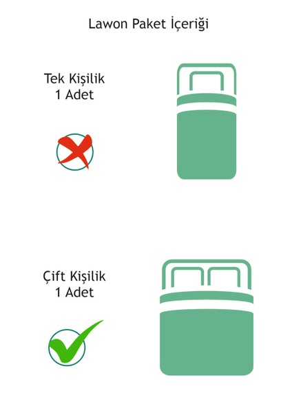 Lawon Berlin Serisi 63TEL Pamuk Çift Kişilik Nevresim - Yorgan Kılıfı 200*220CM