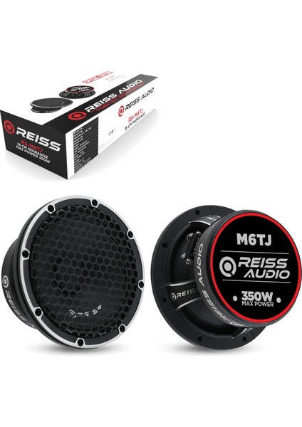 Reıss Audıo RS-M6TJ Oto Midrange 16CM 350 Kapaklı Watt 2 Adet
