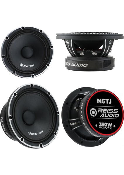 Reıss Audıo RS-M6TJ Oto Midrange 16CM 350 Kapaklı Watt 2 Adet
