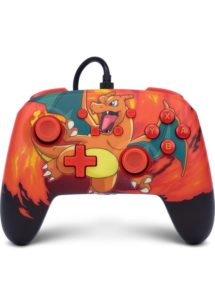 Nintendo Switch Powera Enhanced Kablolu Oyun Kumandası Charizard Vortex