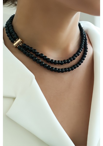 Siyah choker kolye Kadın siyah oniks choker kolye Kombin kolye Kadın tasma kolye fiyatları