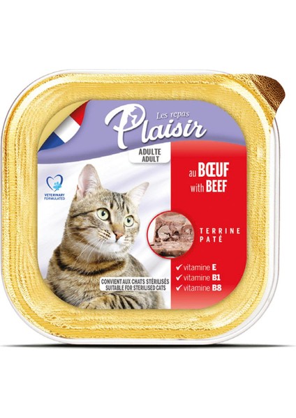 Pate 100 gr Sığır Etli 4 Adet Yaş Kedi Maması