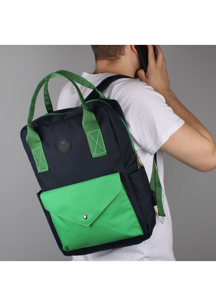 Smart Bag Post USB Şarj Girişli Laptop Bölmeli Notebook Sırt Çantası Lacivert