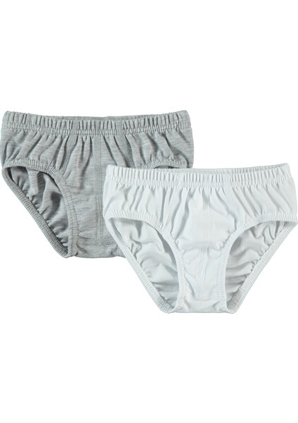 Erkek Çocuk 2'li Külot Set 2-10 Yaş Gri-Beyaz fiyatları