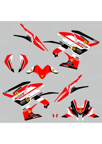 Bajaj Pulsar RS200 Ferrari Design Sticker Set
