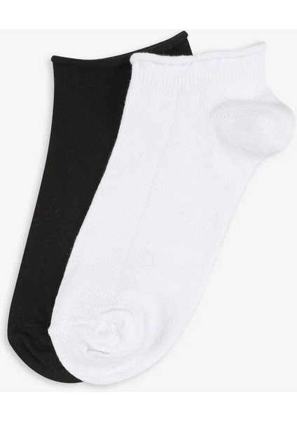2'li Lastiksiz Roll Top Kaymayan Patik Çorap fiyatları