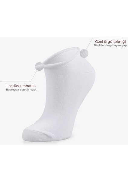 2'li Lastiksiz Roll Top Kaymayan Patik Çorap fırsatları