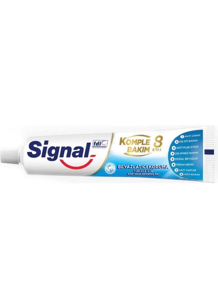 Komple Bakım 8 Etki Diş Macunu Koruma 75 ml x 8 Adet