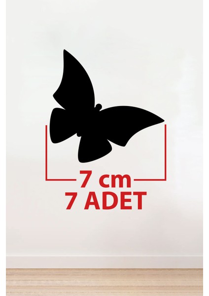 Ahşap Dekoratif Kelebek 7 Adet (Duvar Süsü Kelebekler) - Ev Süsleri