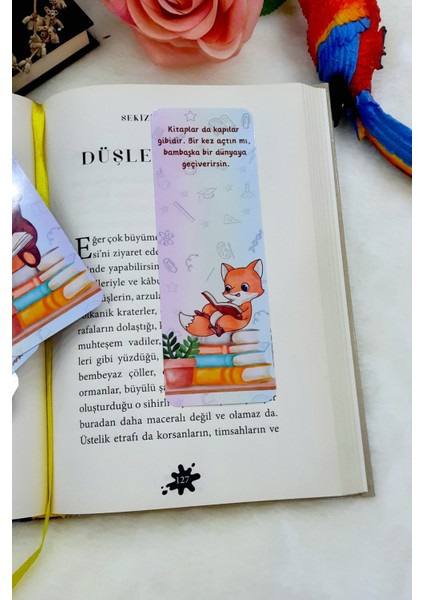 Kitap Okuyorum Temalı Kitap Ayracı 4'lü