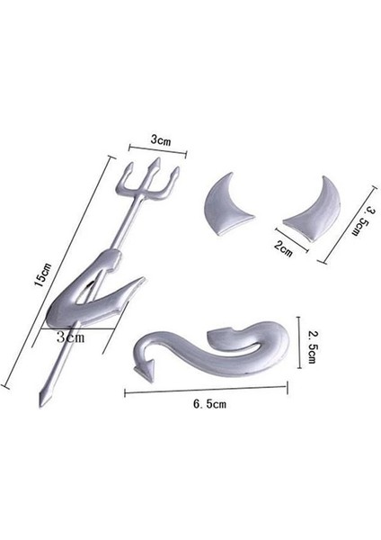 3D Bagaj Logosu Arma Dışı Küçük Şeytan Etiketi Sticker Krom fırsatları