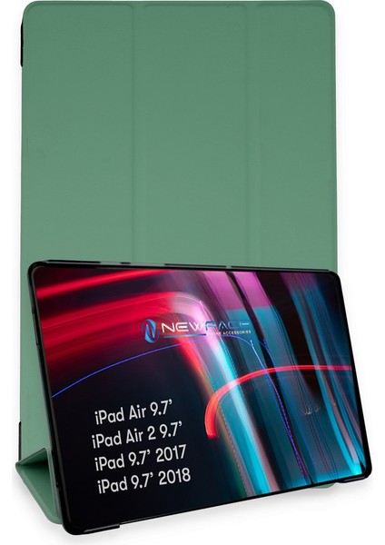 Ipad 9.7 (2018) Kılıf Tablet Smart Kılıf - Koyu Yeşil 277097