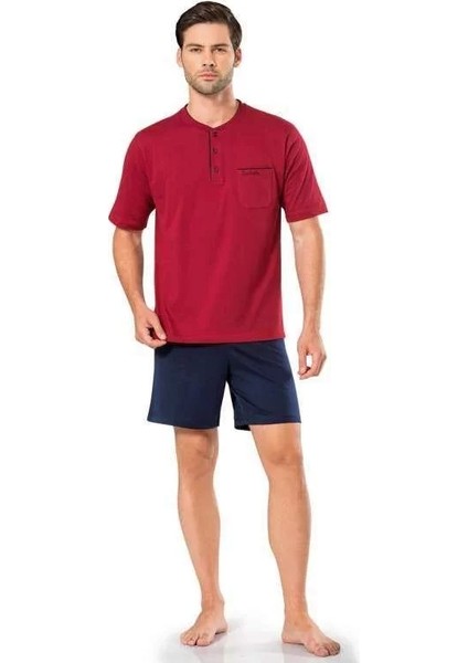 Erkek 5370 3'lü Bordo Pijama Takımı fırsatları