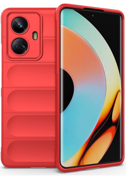 Realme 10 Pro Plus 5g Kılıf Optimum Silikon - Kırmızı