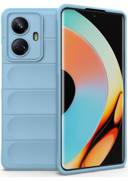 Realme 10 Pro Plus 5g Kılıf Optimum Silikon - Sky Blue