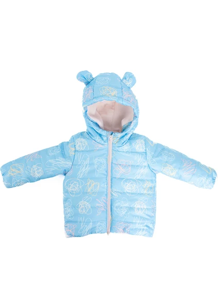 HelloBaby Basic Kulaklı Kapüşonlu Mont Kız Bebek