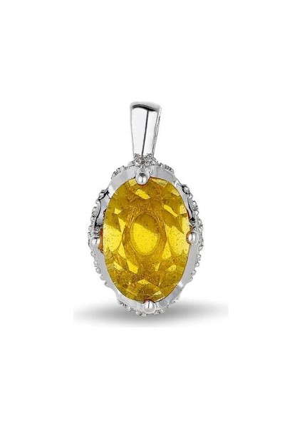 Zirkon Sarı Kolye Ucu 0154