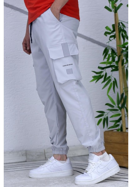 Erkek Reflektörlü Jogger Kargo Pantolon
