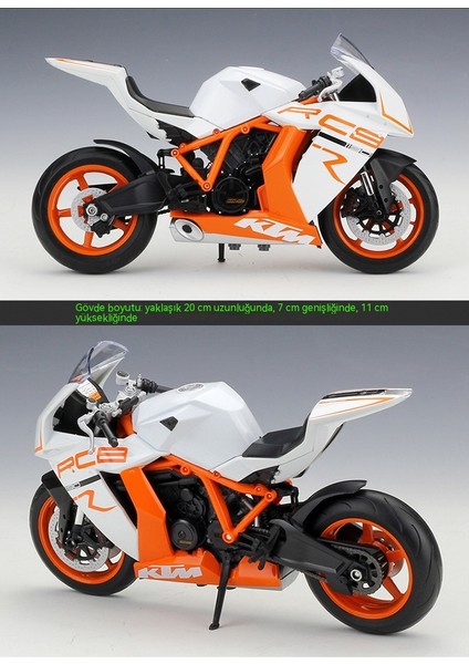 1:10 Ktm 1190 Rc8 R Simülasyon Motosiklet Modeli (Yurt Dışından)