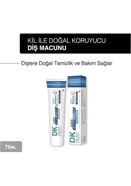 Dkdent Klasik Florürsüz Doğal Diş Macunu 75 ml x 2 Adet