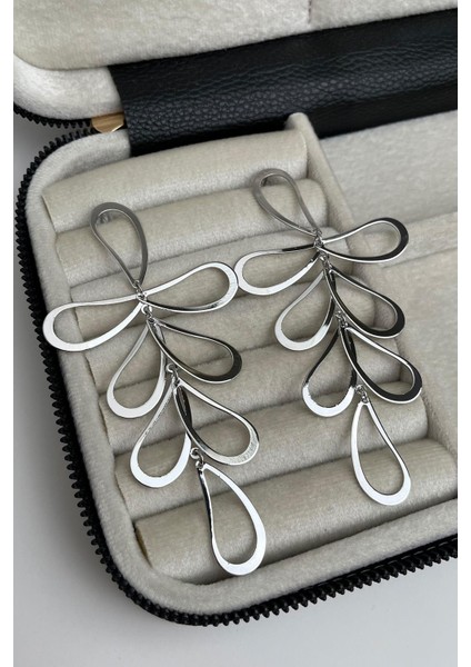 Düz Plaka Sallantılı Küpe (Ölçü:10 Cm)