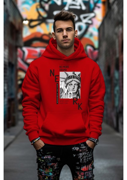 Özel Tasarım Newyork Baskılı Tarz Rahat Kesim Oversize Sweatshirt modelleri