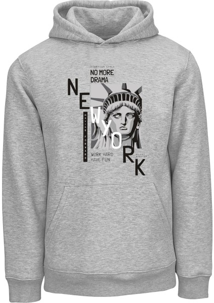 Özel Tasarım Newyork Baskılı Tarz Rahat Kesim Oversize Sweatshirt