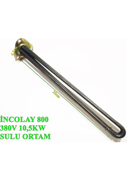 10,5KW Üçgen flans Endüstriyel Mutfak ısıtıcı Rezistansı İNCOLAY 800 - Sern F2113-1P modelleri