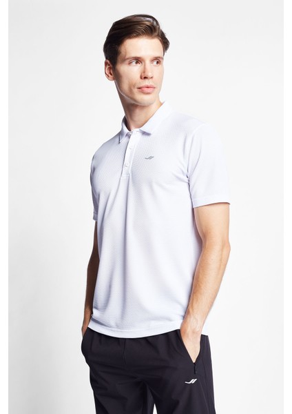 Beyaz Erkek Kısa Kollu Polo Yaka T-Shirt 24S-1297-24B