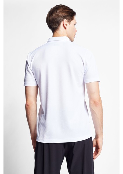 Beyaz Erkek Kısa Kollu Polo Yaka T-Shirt 24S-1297-24B