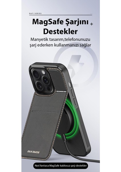 3in1 Apple iPhone 14 Pro Ile Uyumlu Deri Kılıf, Kartlık ve Stant, Kamera Korumalı Cüzdanlı Kılıf