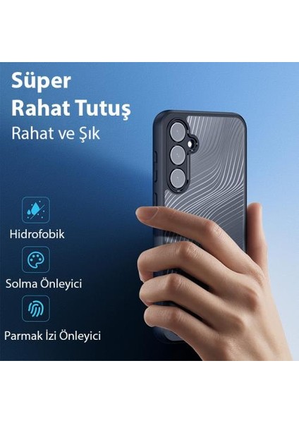 Samsung Galaxy S23 Fe Ile Uyumlu Mat Silikon Kılıf, Buzlu Sert Solmaz Parmaz Izi Önleyici Kılıf