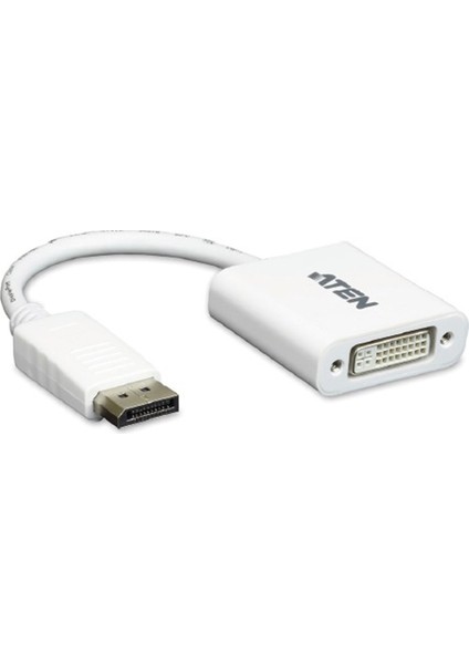 DisplayPort (DP) DVI Adaptörü, DP Erkek - DVI-I Dişi, DP1.1a, DVI1.1, 1920x 1080 @60Hz, Kablolu, 0.20 metre