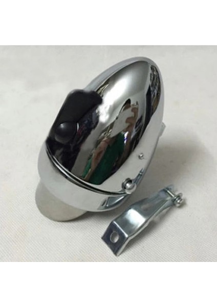 Gümüş Tarzı 1 Adet Bisiklet Retro Braketi ile LED Far Metal Krom Eski Bisiklet Ön Sis Lambası Kafa Lambası Bisiklet Far Gece Işıkları (Yurt Dışından)