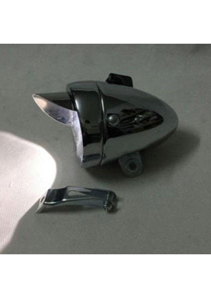 Gümüş Tarzı 1 Adet Bisiklet Retro Braketi ile LED Far Metal Krom Eski Bisiklet Ön Sis Lambası Kafa Lambası Bisiklet Far Gece Işıkları (Yurt Dışından)