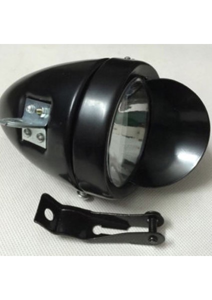 Gümüş Tarzı 1 Adet Bisiklet Retro Braketi ile LED Far Metal Krom Eski Bisiklet Ön Sis Lambası Kafa Lambası Bisiklet Far Gece Işıkları (Yurt Dışından)