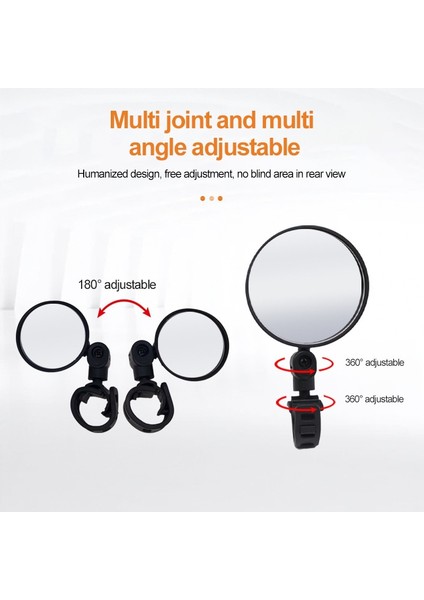 Çap 8 cm Stili Ayarlanabilir Bisiklet Dışbükey Dikiz Aynası Mtb Yol Gidon Arka Göz Bisiklet Dikiz Aynaları Bisiklet Aynası Bisiklet Güvenlik Aracı (Yurt Dışından)