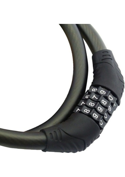 Turuncu Tarzı Bisiklet 4 Haneli Kod Kombinasyonu Güvenlik Kilidi Bisiklet Numarası Kod Kilidi Sıfırlanabilir 60CM Çelik Kablo Zinciri Asma Kilit Bisiklet Aksesuarı (Yurt Dışından) indirimleri